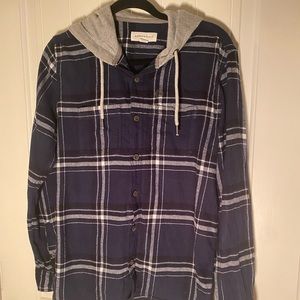 Aeropostale Flannel w/hoodie - Size XS
